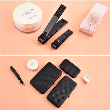 Premium 15 & 24-Piece Black Stainless Manicure Kit